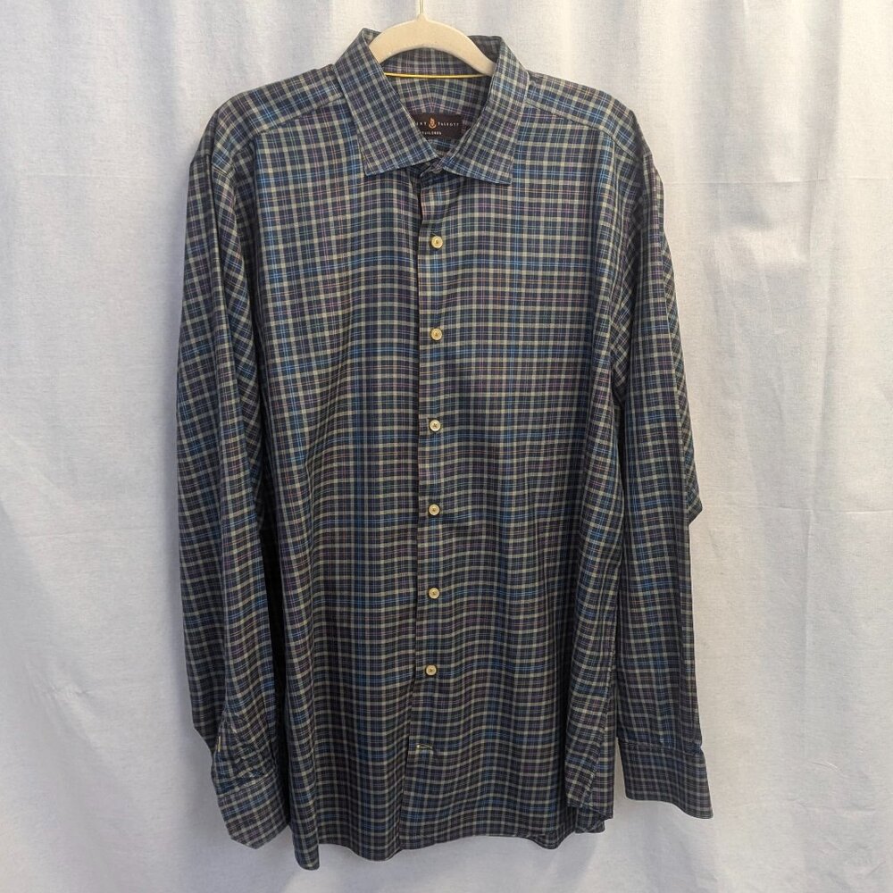 Robert Talbott Size XL Plaid Button Down in 100% Cotton